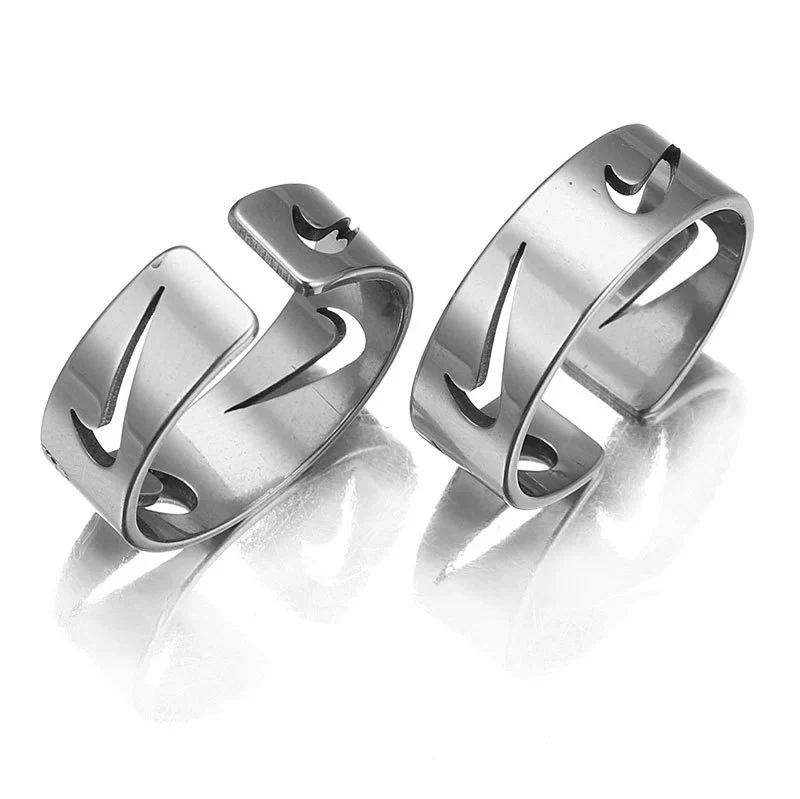 Wholesale Stainless Steel Geometric Open Hook Ring Jewelry With Electroplating Treatment Simple Style Unisex - Image 5
