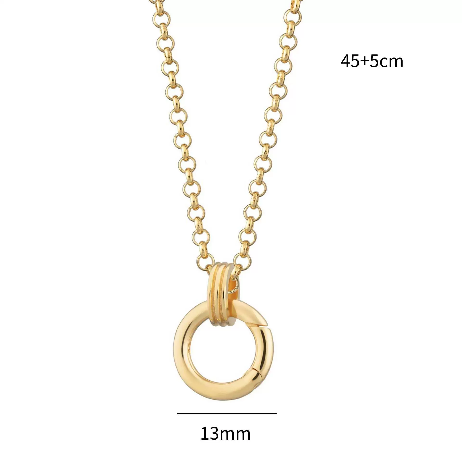Wholesale Stainless Steel Geometric Pattern Pendant Necklace With Vacuum Electroplated In Furnace 18K Gold Color Protection - Image 28