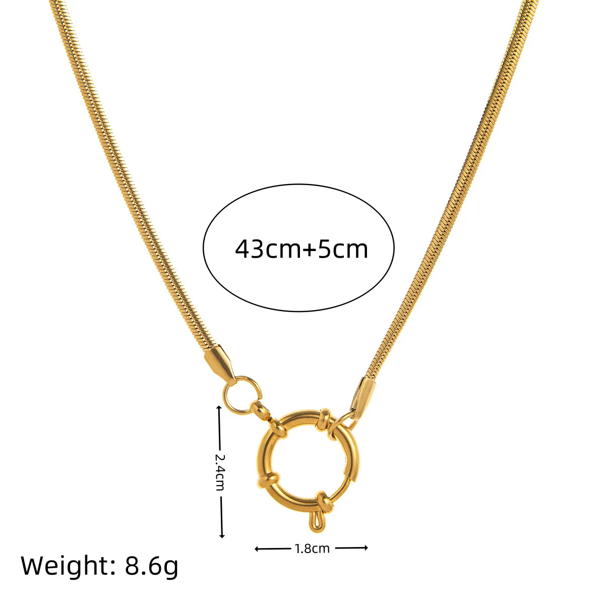 Wholesale Stainless Steel Geometric Pattern Pendant Necklace With Vacuum Electroplated In Furnace 18K Gold Color Protection - Image 35