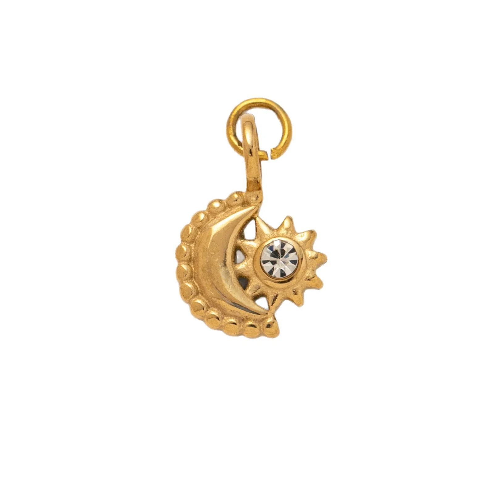 Wholesale Stainless Steel Geometric Pattern Pendant Necklace With Vacuum Electroplated In Furnace 18K Gold Color Protection - Image 5