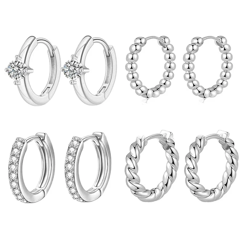 Wholesale Stainless Steel Geometric Personality Small Circle Earrings 18K Gold Electroplated - Image 5