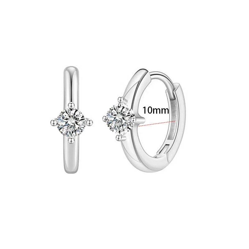 Wholesale Stainless Steel Geometric Personality Small Circle Earrings 18K Gold Electroplated - Image 7