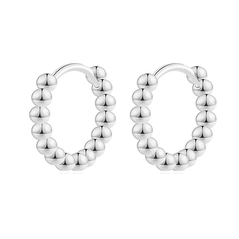 Wholesale Stainless Steel Geometric Personality Small Circle Earrings 18K Gold Electroplated - Image 9