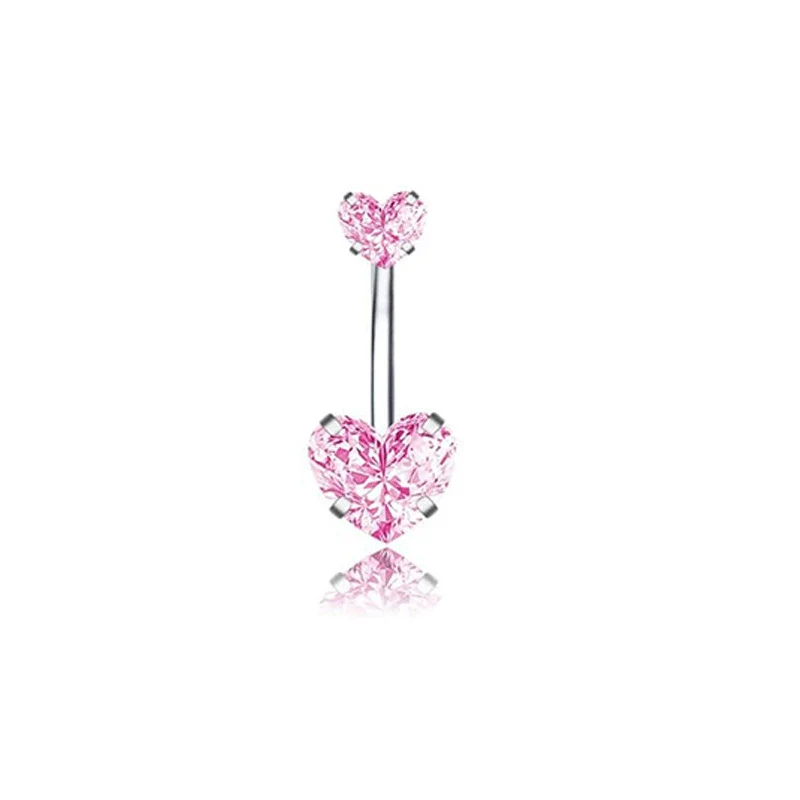 Wholesale Stainless Steel Geometric Pink Butterfly Pendant Umbilical Ring Piercing Jewelry Electroplated - Image 7
