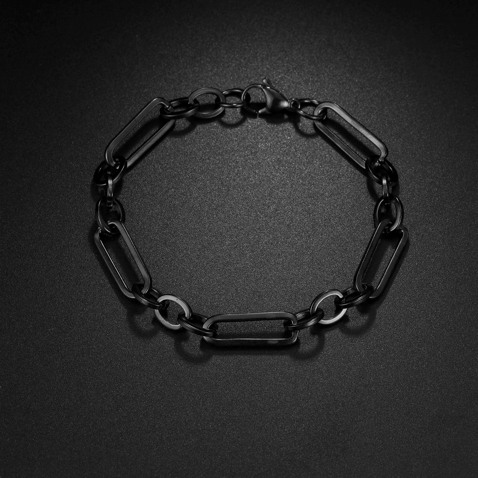 Wholesale Stainless Steel Geometric Retro Hip Hop Style Unisex Figaro Blade Chain Bracelet Jewelry With Electroplating - Image 4