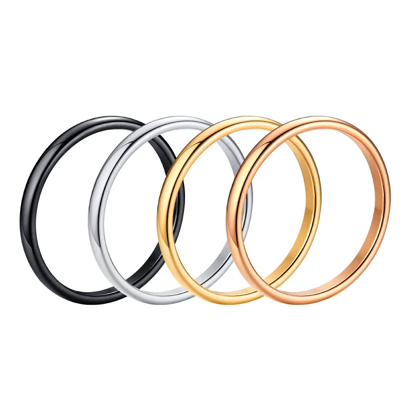 Wholesale Stainless Steel Geometric Ring For Men And Women With Electroplating Treatment - Image 4