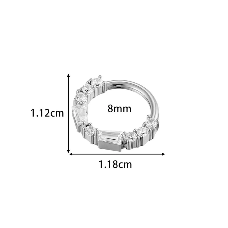 Wholesale Stainless Steel Geometric Seamless Closed Nose And Ear Piercing Jewelry With Electroplating - Image 14