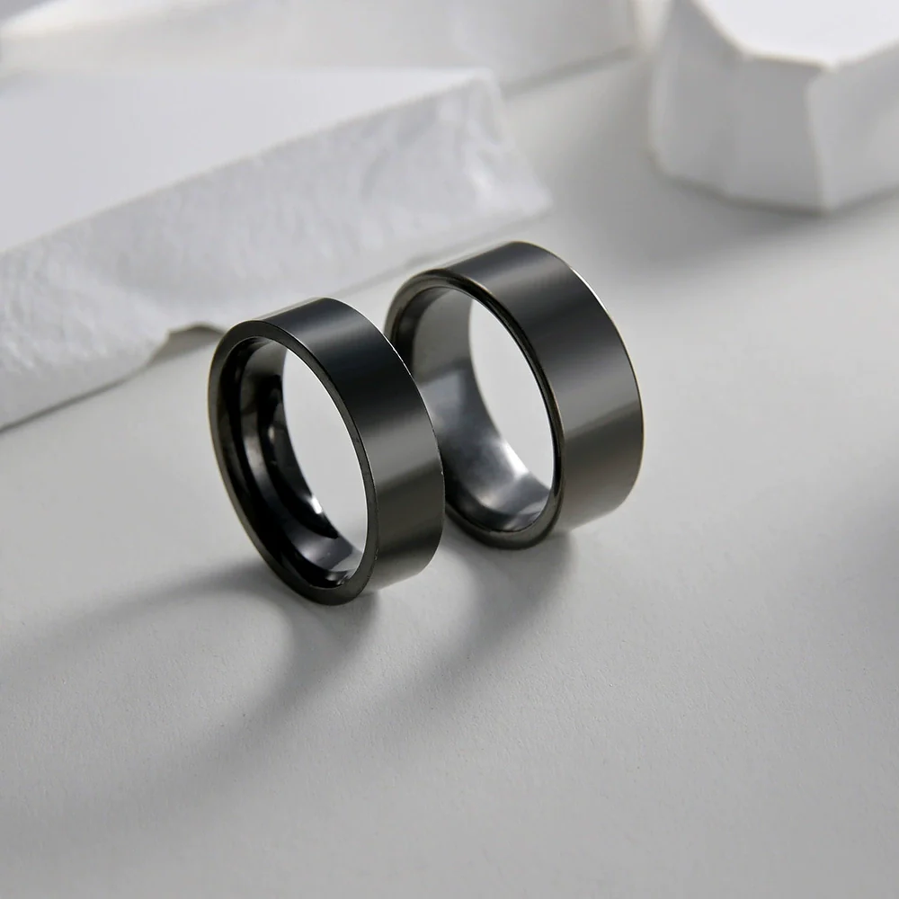 Wholesale Stainless Steel Geometric Simple Style Unisex Electroplated Ring Jewelry - Image 3