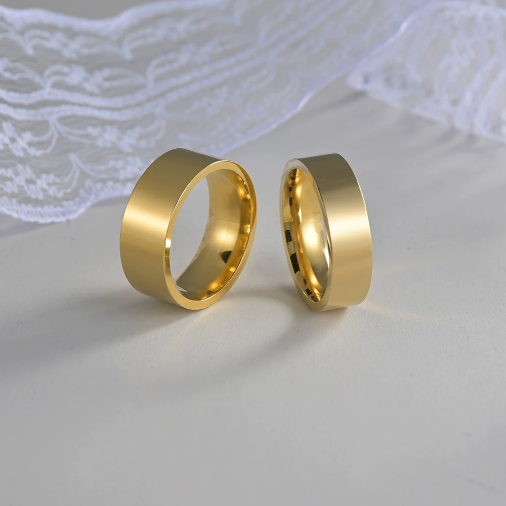 Wholesale Stainless Steel Geometric Simple Style Unisex Electroplated Ring Jewelry - Image 4