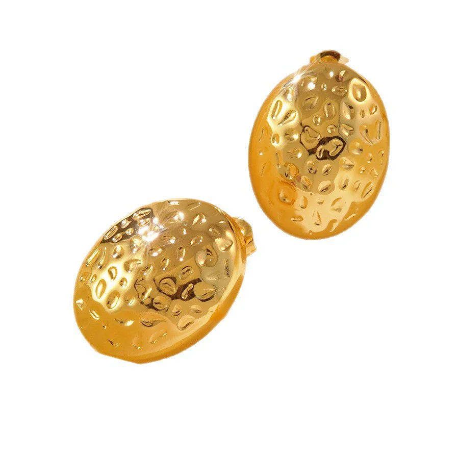 Wholesale Stainless Steel Geometric Stamped Earrings For Women Light Luxury Style - Image 5
