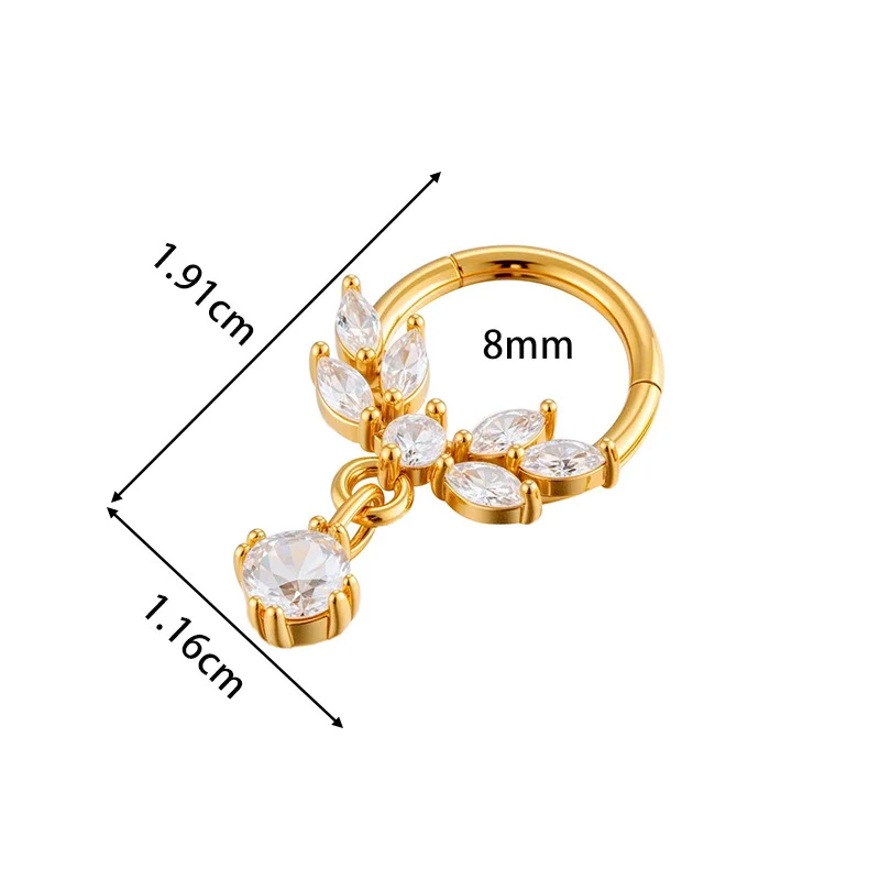 Wholesale Stainless Steel Geometric Tassel Ring And Earrings Jewelry Electroplated For Unisex Piercing - Image 3