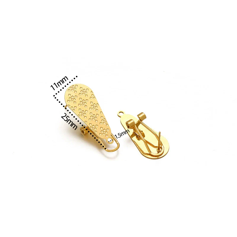 Wholesale Stainless Steel Geometric Water Drop Painting Ear Clip Jewelry - Image 9