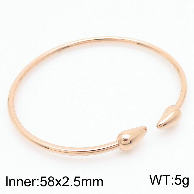 Wholesale Stainless Steel Geometric Water Drop Stud Earrings And Solid Necklace With Electroplating - Image 21