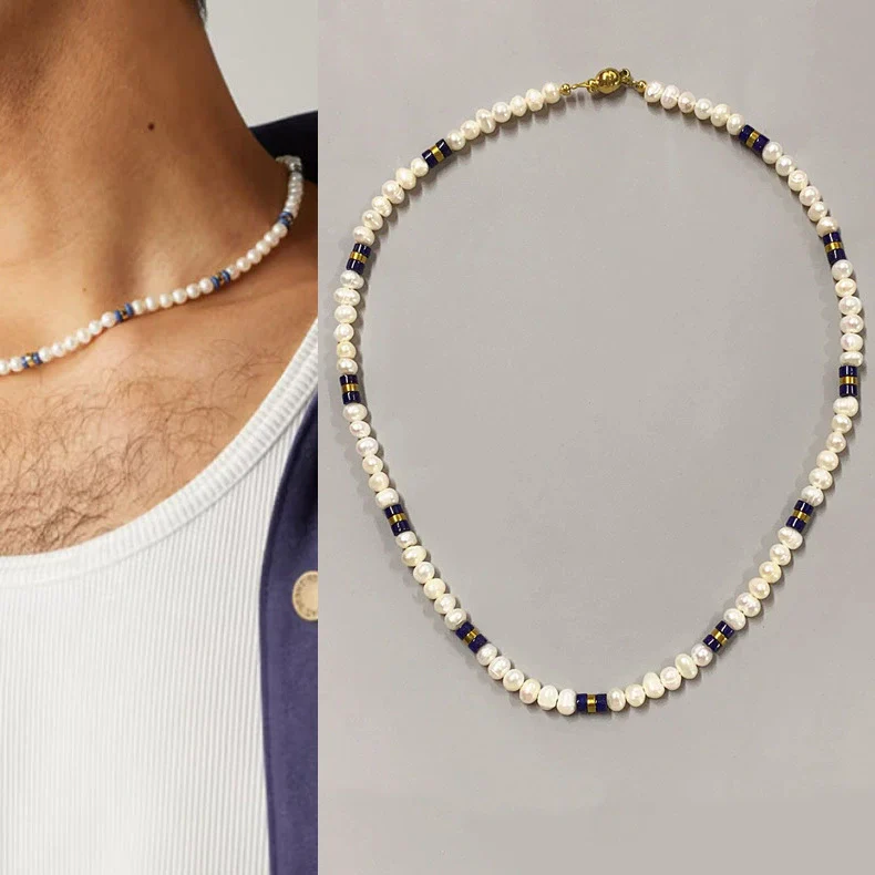 Wholesale Stainless Steel Geometric Water Wave Chain Women's Minimalist Electroplated Clavicle Necklace - Image 10