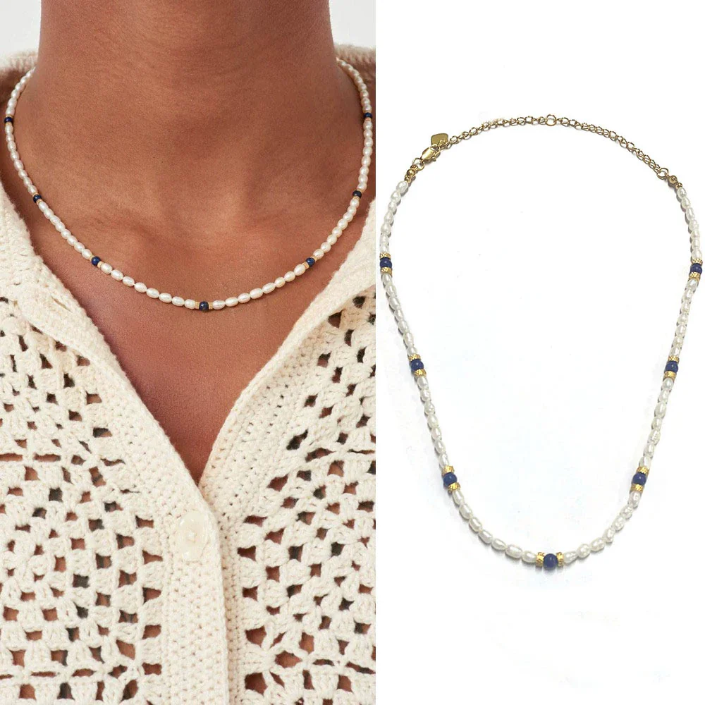 Wholesale Stainless Steel Geometric Water Wave Chain Women's Minimalist Electroplated Clavicle Necklace - Image 8