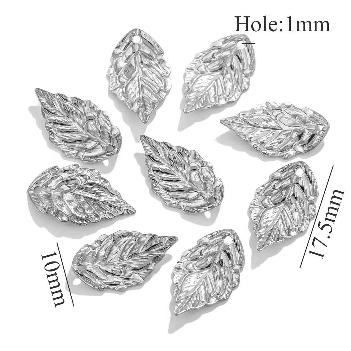 Wholesale Stainless Steel Ginkgo Leaf And Small Flower Antique Style Electroplated Earrings And Headwear Accessories Pendant - Image 6