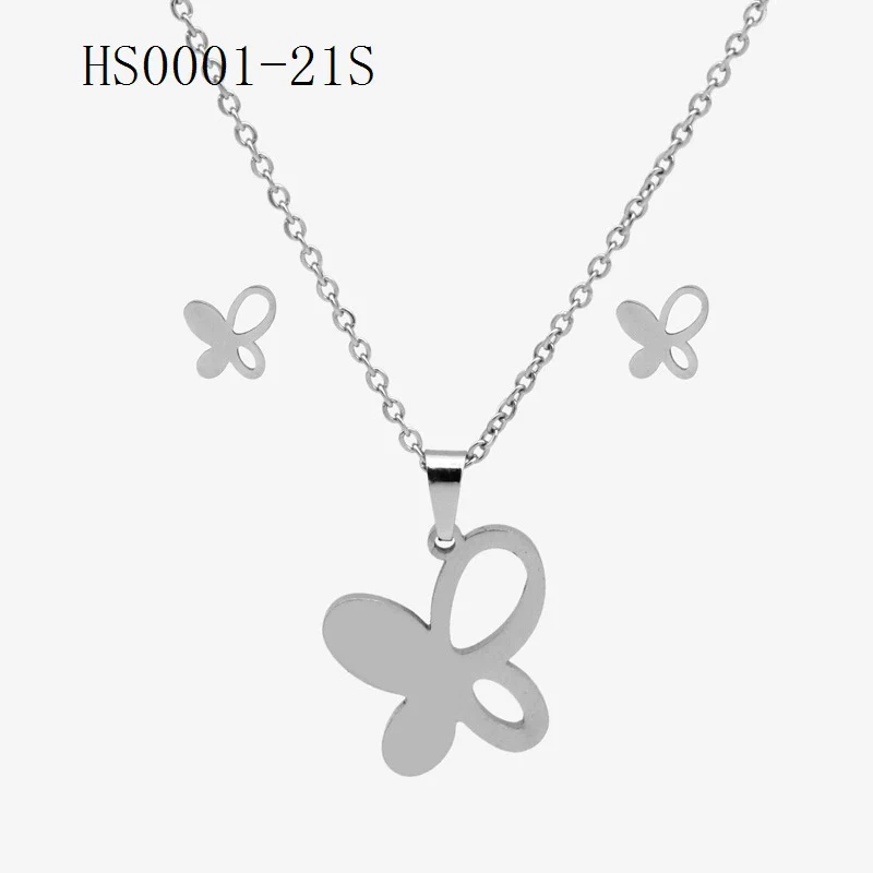 Wholesale Stainless Steel Gold Earrings Necklace Set With Bear Pattern Pendants And Ochain Electroplated With Letters Numbers Text Design - Image 22