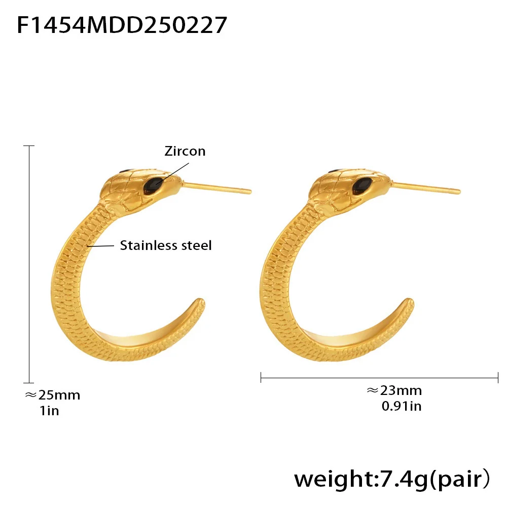 Wholesale Stainless Steel Gold Plated Animal Zodiac Geometric Earrings For Women - Image 8