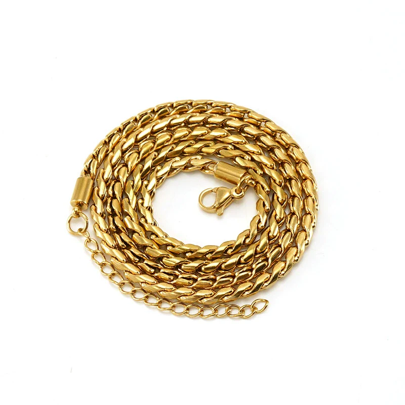 Wholesale 316L Stainless Steel Gold Plated Geometric S Chain Necklace - Image 6
