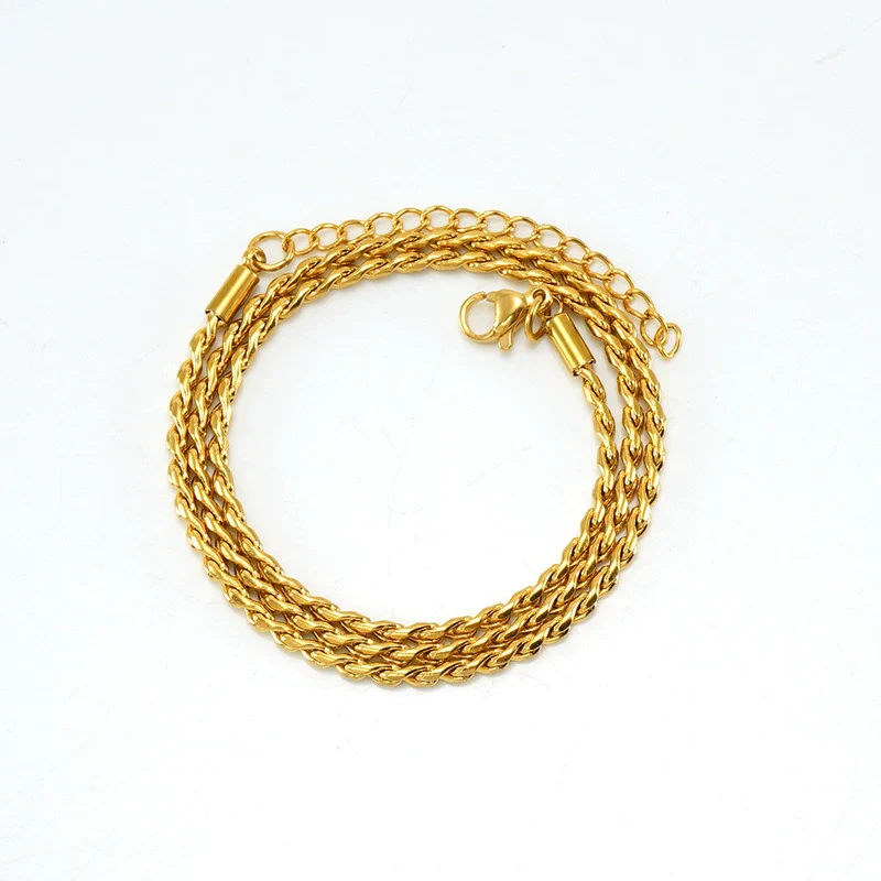 Wholesale 316L Stainless Steel Gold Plated Geometric S Chain Necklace - Image 8