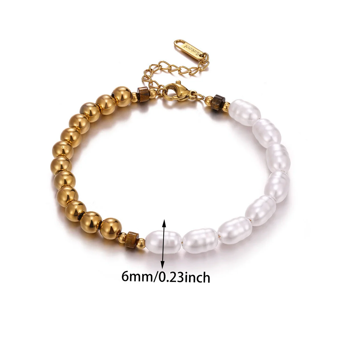 Wholesale Stainless Steel Gold Plated Geometric Simple Style Women's Jewelry Bracelet And Earrings - Image 7