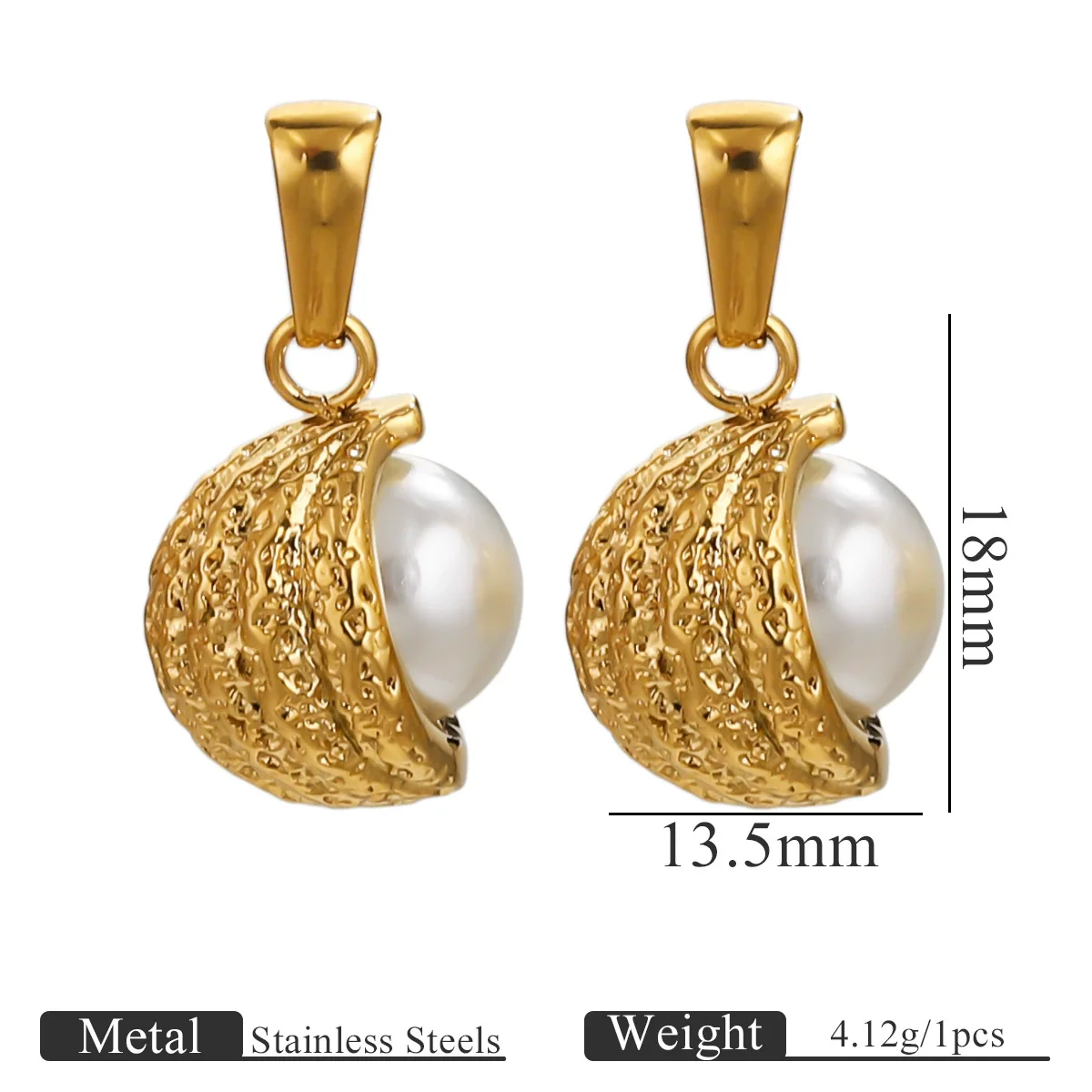 Wholesale Stainless Steel Goldplated Cshaped Imitation Pearl Pendant Jewelry - Image 15