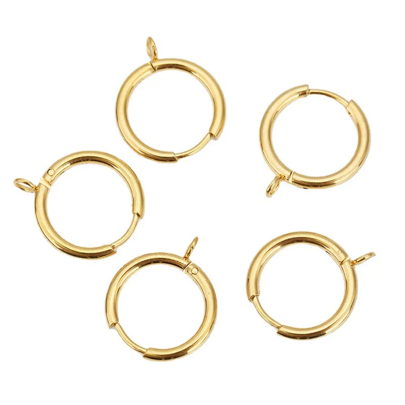 Wholesale Stainless Steel Handmade Round Cross Electroplated Geometric Earrings Accessories - Image 4