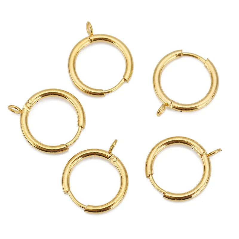 Wholesale Stainless Steel Handmade Round Cross Electroplated Geometric Earrings Accessories - Image 5