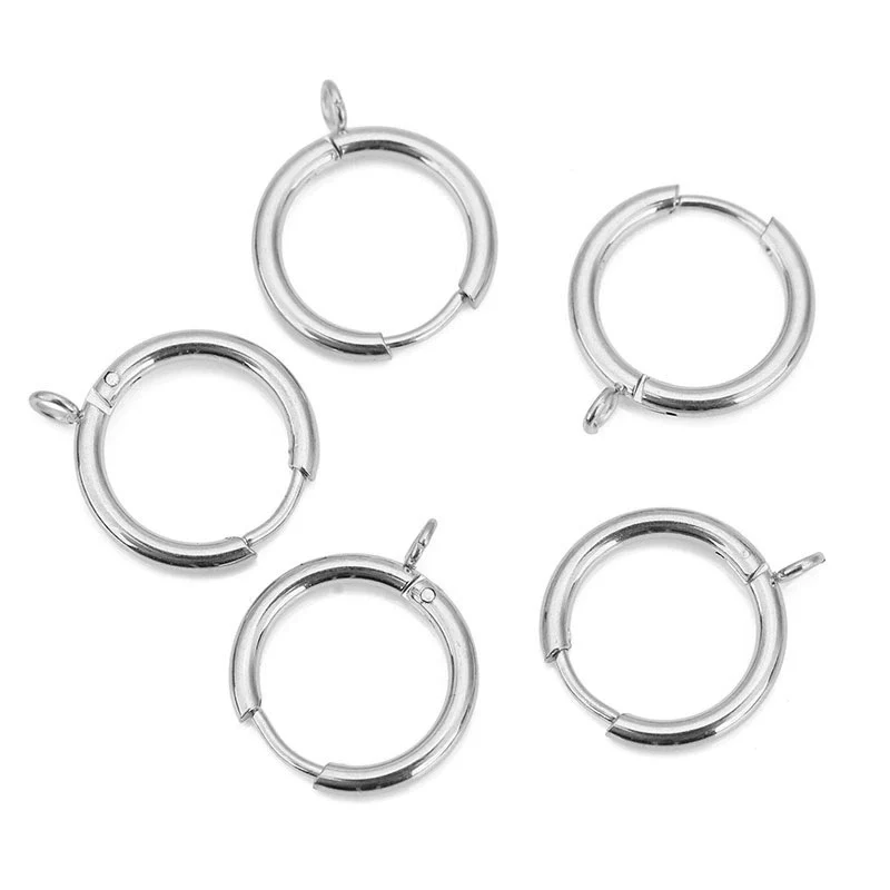 Wholesale Stainless Steel Handmade Round Cross Electroplated Geometric Earrings Accessories - Image 6