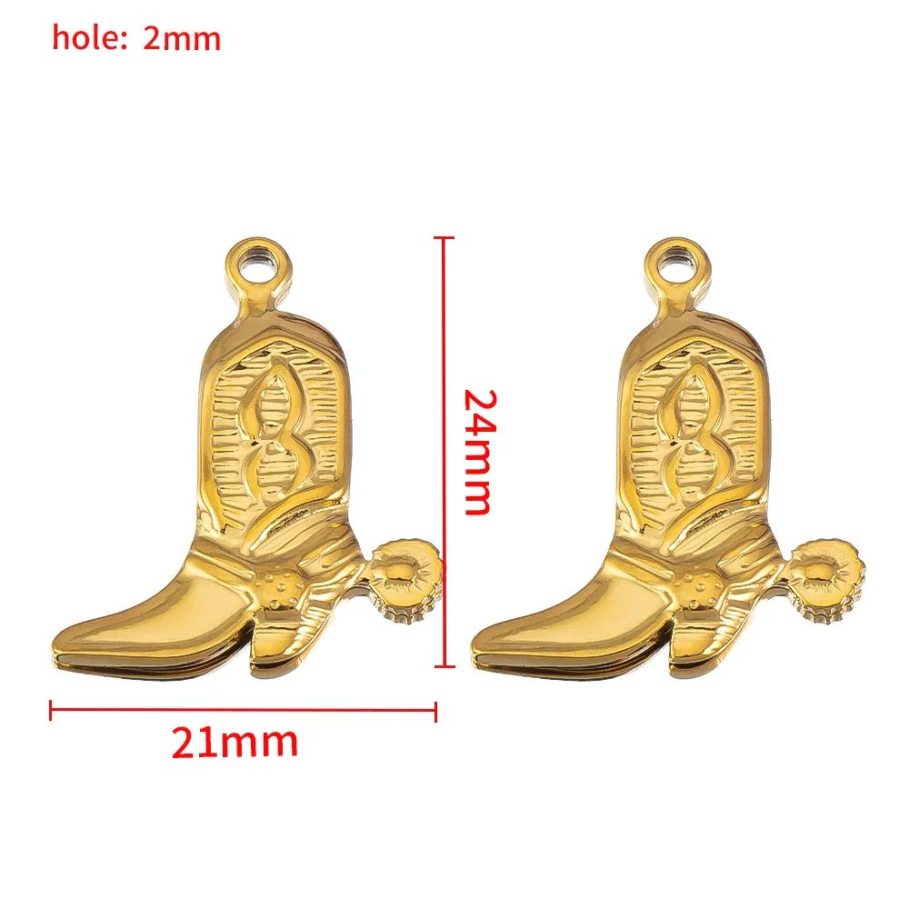Wholesale Stainless Steel Heart And Boot Charms For Diy Bracelet And Necklace Dripping Oil Style - Image 12