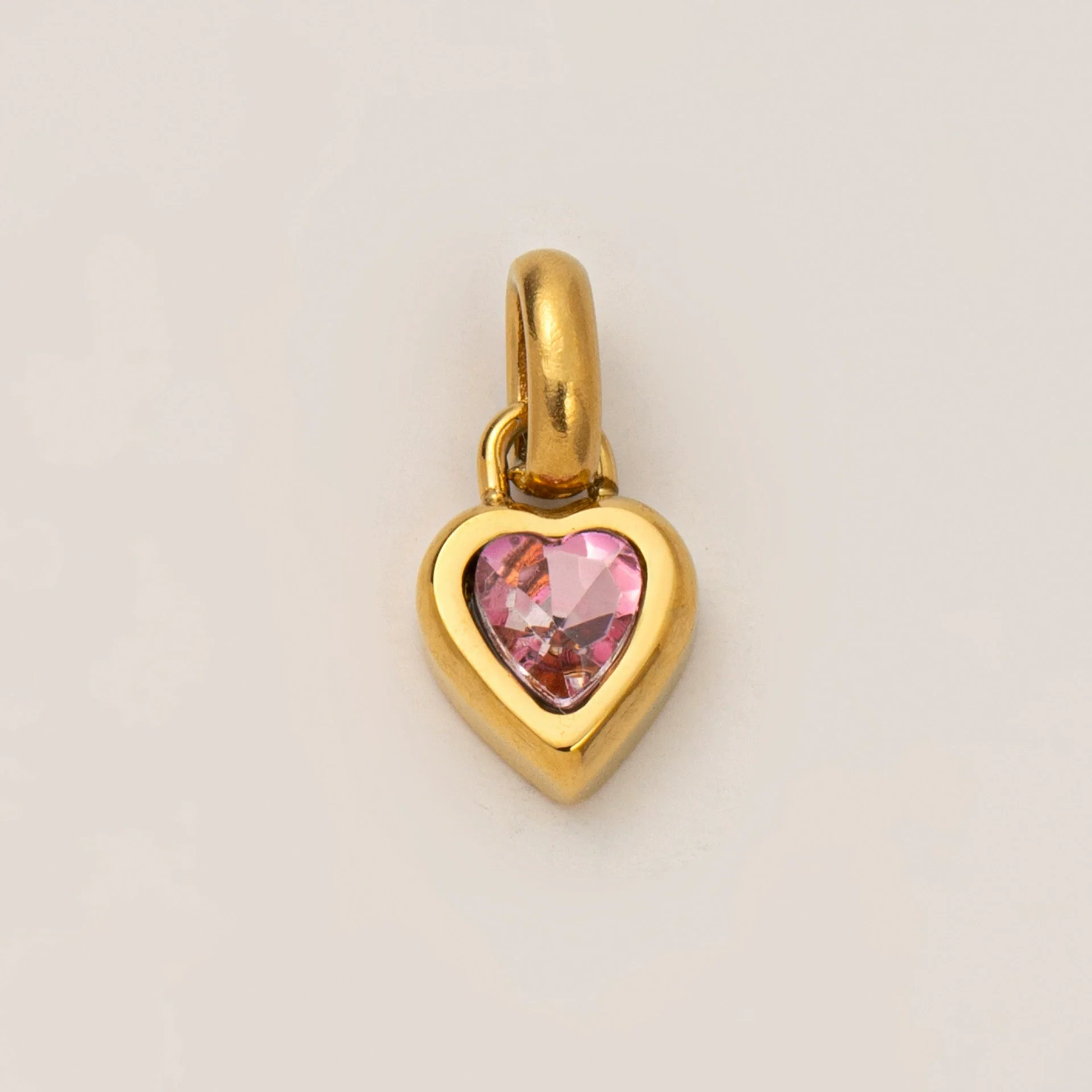 Wholesale Stainless Steel Heart Pendant Necklace With Mixed Gemstone Setting And Electroplating For Women - Image 15