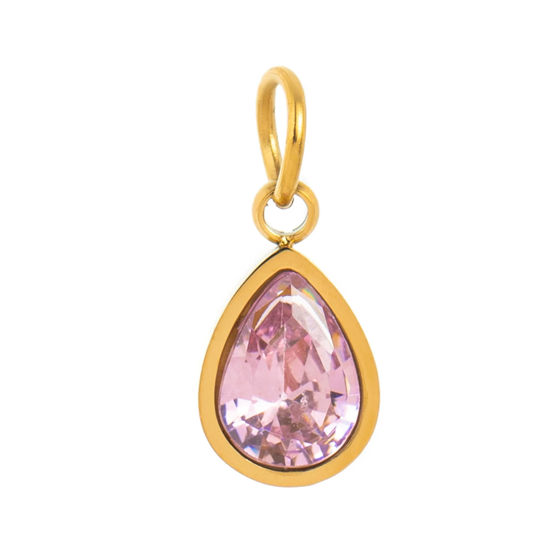 Wholesale Stainless Steel Heart Pendant Necklace With Mixed Gemstone Setting And Electroplating For Women - Image 27