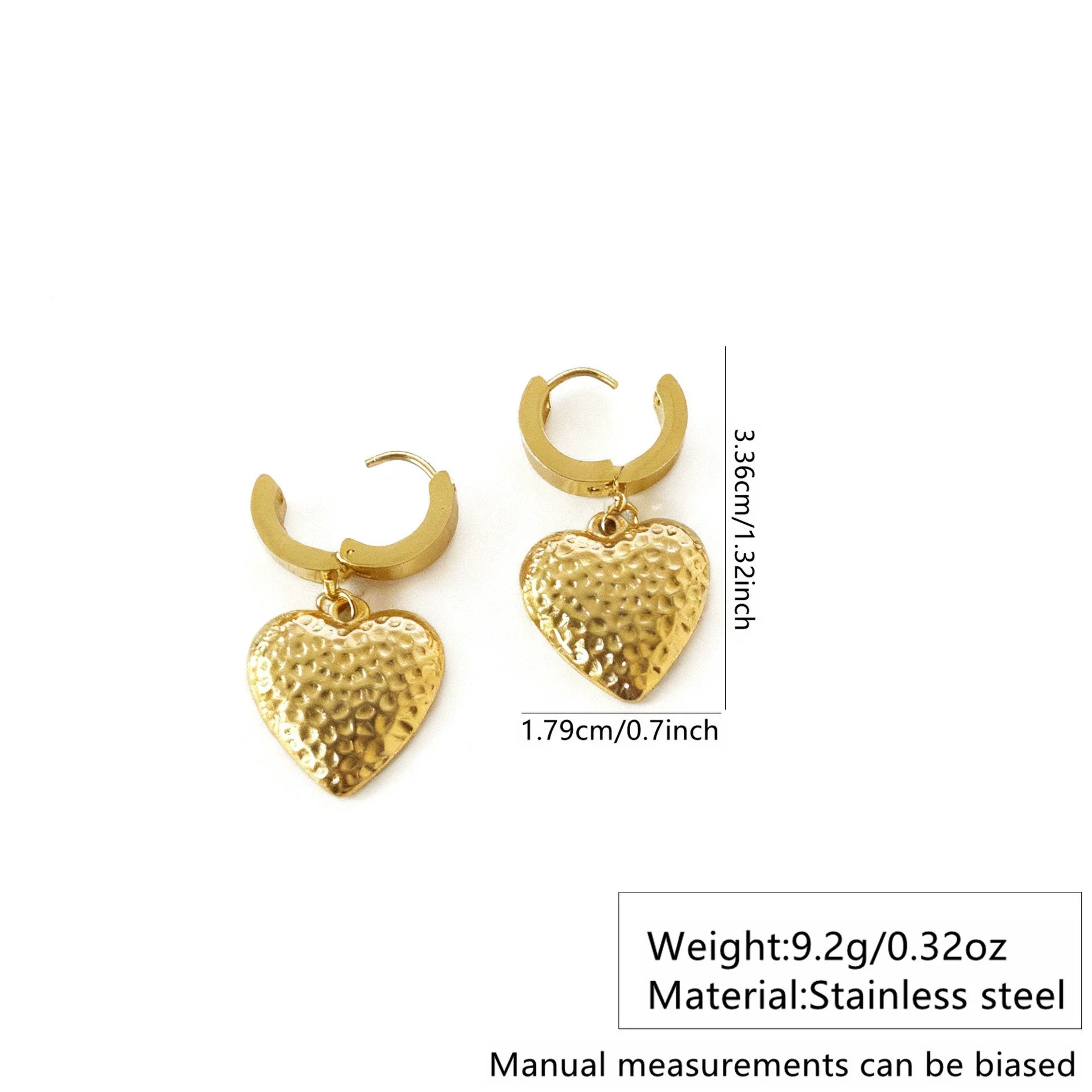 Wholesale Stainless Steel Heartshaped Polished Love Earrings For Women Medieval Style - Image 6