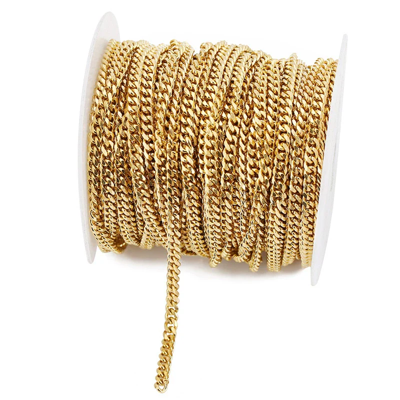 Wholesale Stainless Steel Hip Hop Six Sided Grinding Electroplated Necklace Chain For Boys - Image 5