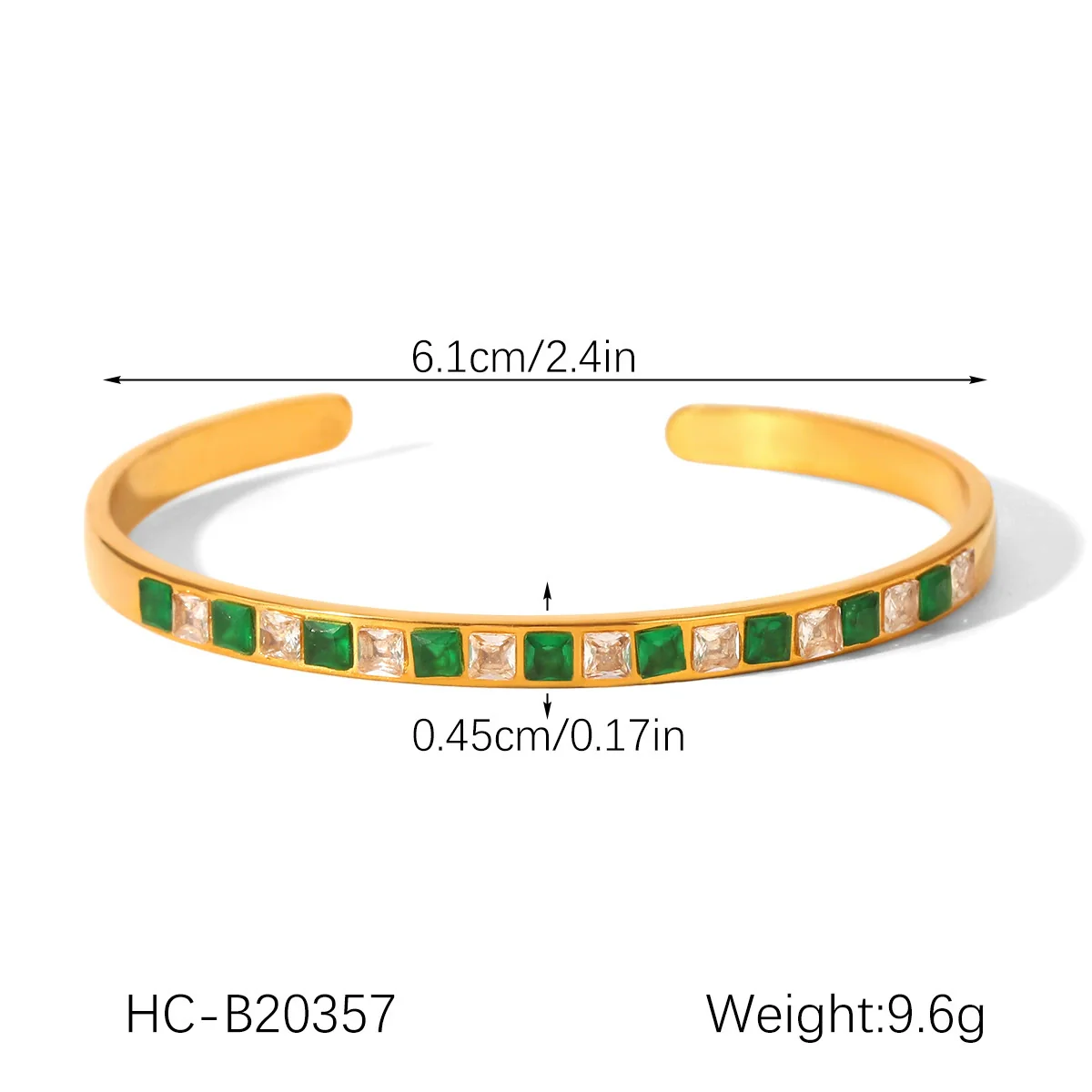 Wholesale Stainless Steel Inlaid Zircon Geometric Bracelet For Women - Image 6
