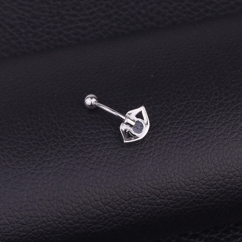 Wholesale Stainless Steel Inlaid Zircon Sexy Lips Belly Button Umbilical Ring For Women - Image 5