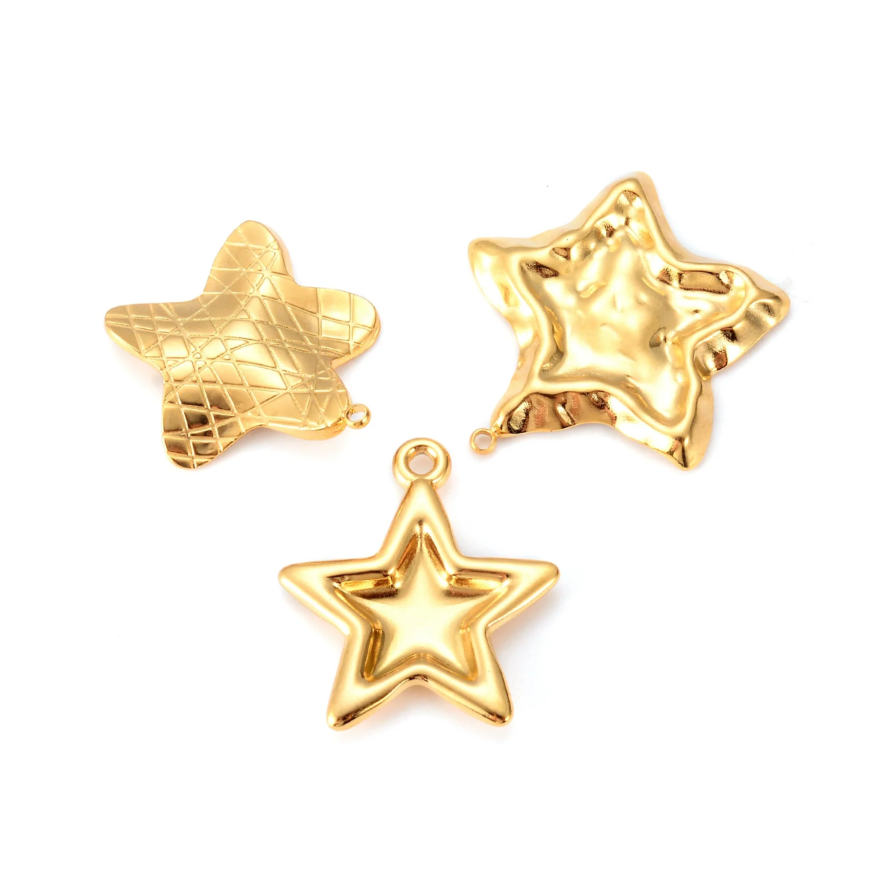 Wholesale Stainless Steel Jewelry Accessories Fivepointed Star Electroplated Pendant For Necklace And Earrings