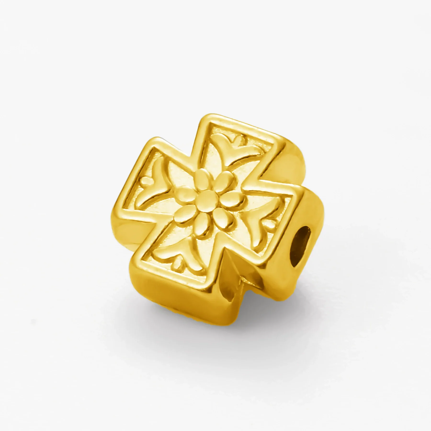 Wholesale Stainless Steel Jewelry Spacer Beads Accessories With Retro Cross Round Flower Conch Pattern And Colorpreserving Casting Electroplating Process - Image 13