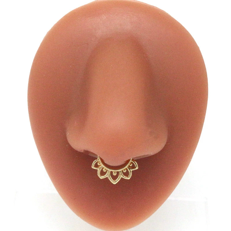 Wholesale Stainless Steel K9 Bow Nose Ring Jewelry With Electroplating Treatment - Image 10