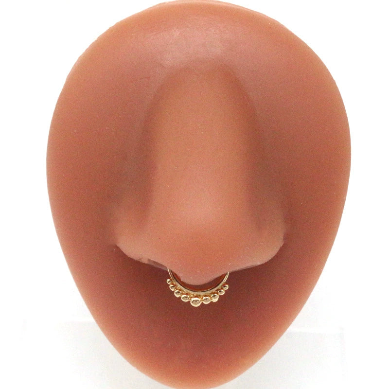 Wholesale Stainless Steel K9 Bow Nose Ring Jewelry With Electroplating Treatment - Image 11