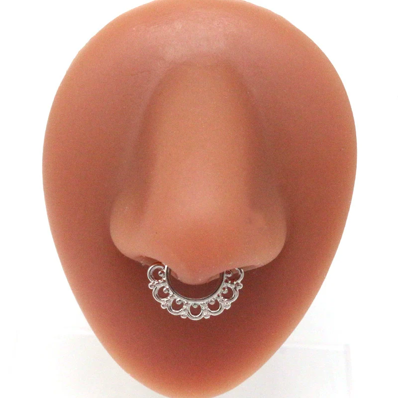 Wholesale Stainless Steel K9 Bow Nose Ring Jewelry With Electroplating Treatment - Image 13