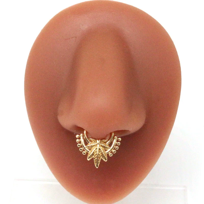 Wholesale Stainless Steel K9 Bow Nose Ring Jewelry With Electroplating Treatment - Image 2