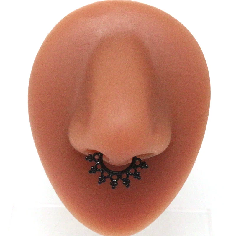 Wholesale Stainless Steel K9 Bow Nose Ring Jewelry With Electroplating Treatment - Image 4