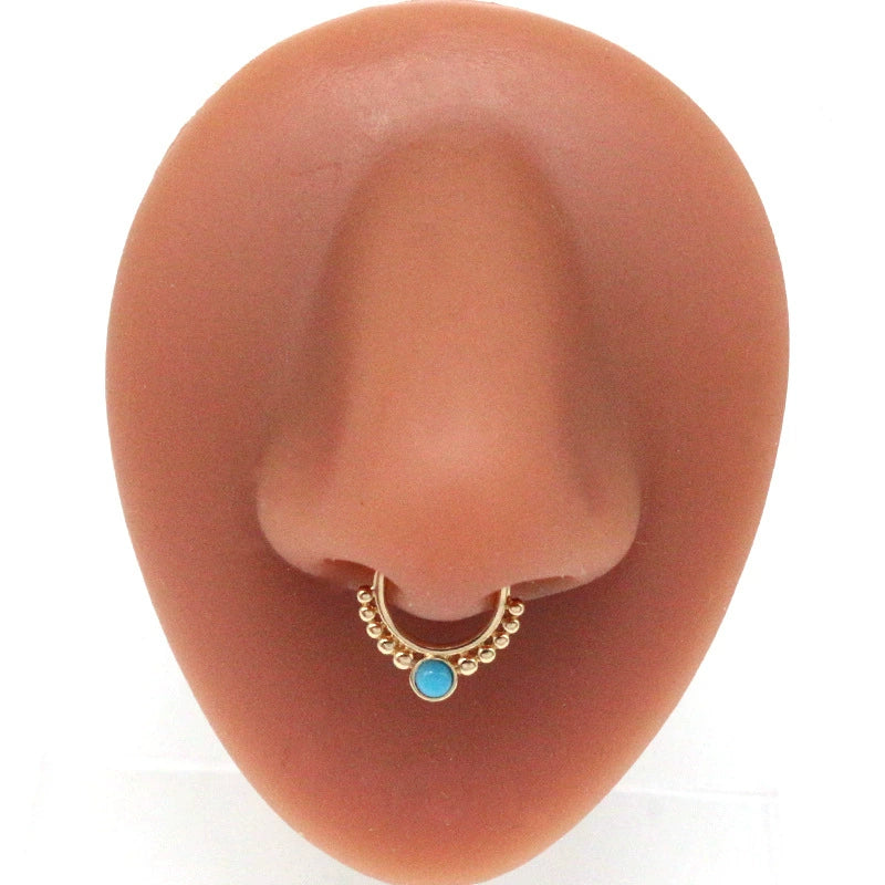 Wholesale Stainless Steel K9 Bow Nose Ring Jewelry With Electroplating Treatment - Image 8