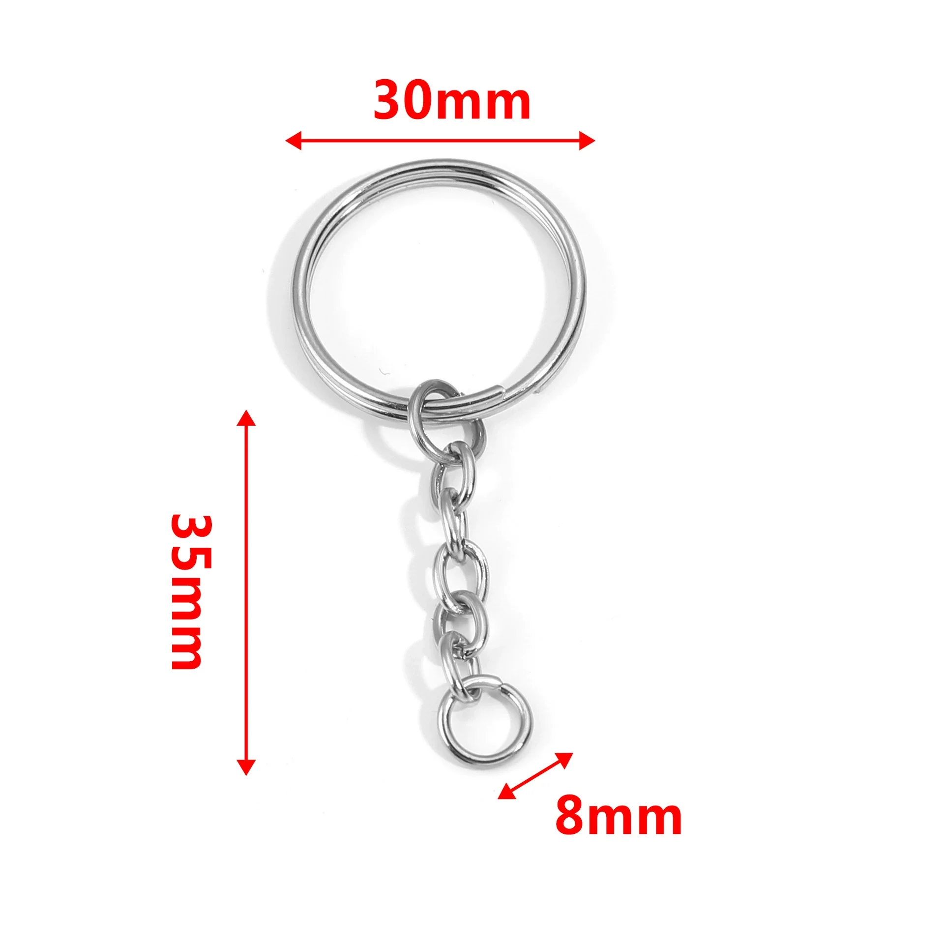 Wholesale Stainless Steel Key Chain Blank Pendant Accessories With Electroplating And Return Pattern For Diy - Image 18
