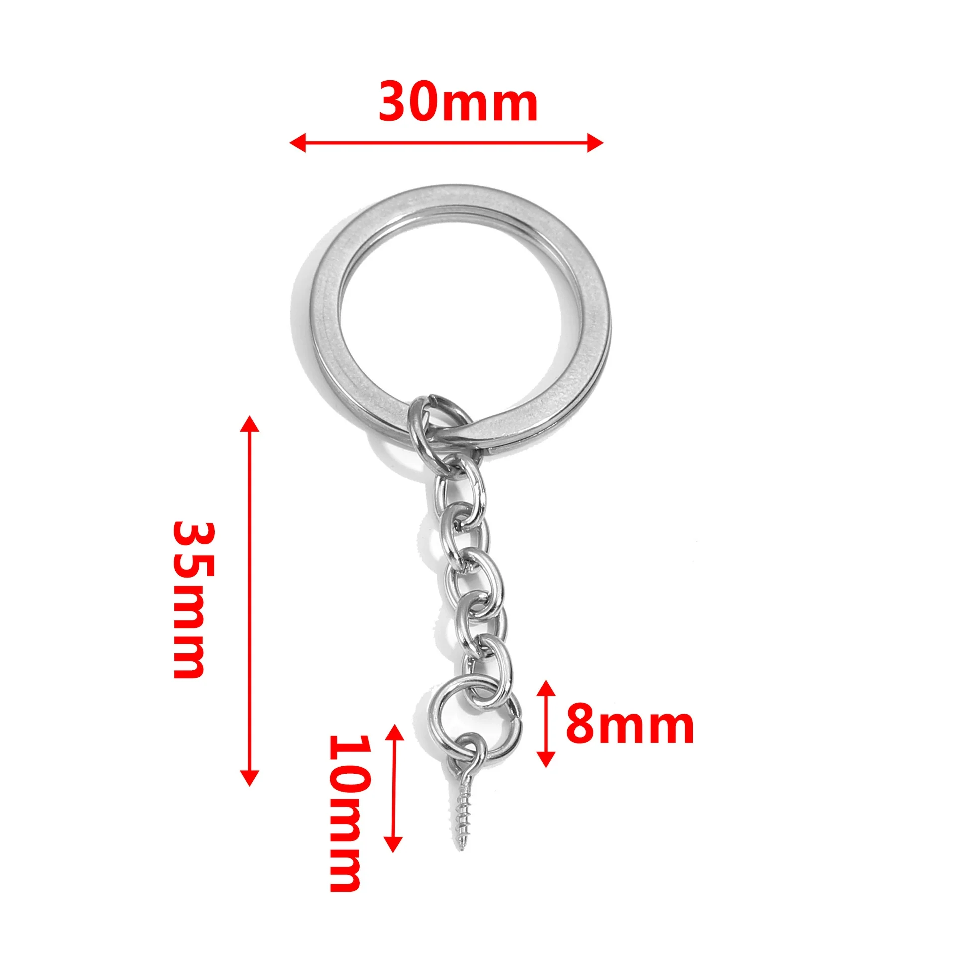 Wholesale Stainless Steel Key Chain Blank Pendant Accessories With Electroplating And Return Pattern For Diy - Image 22