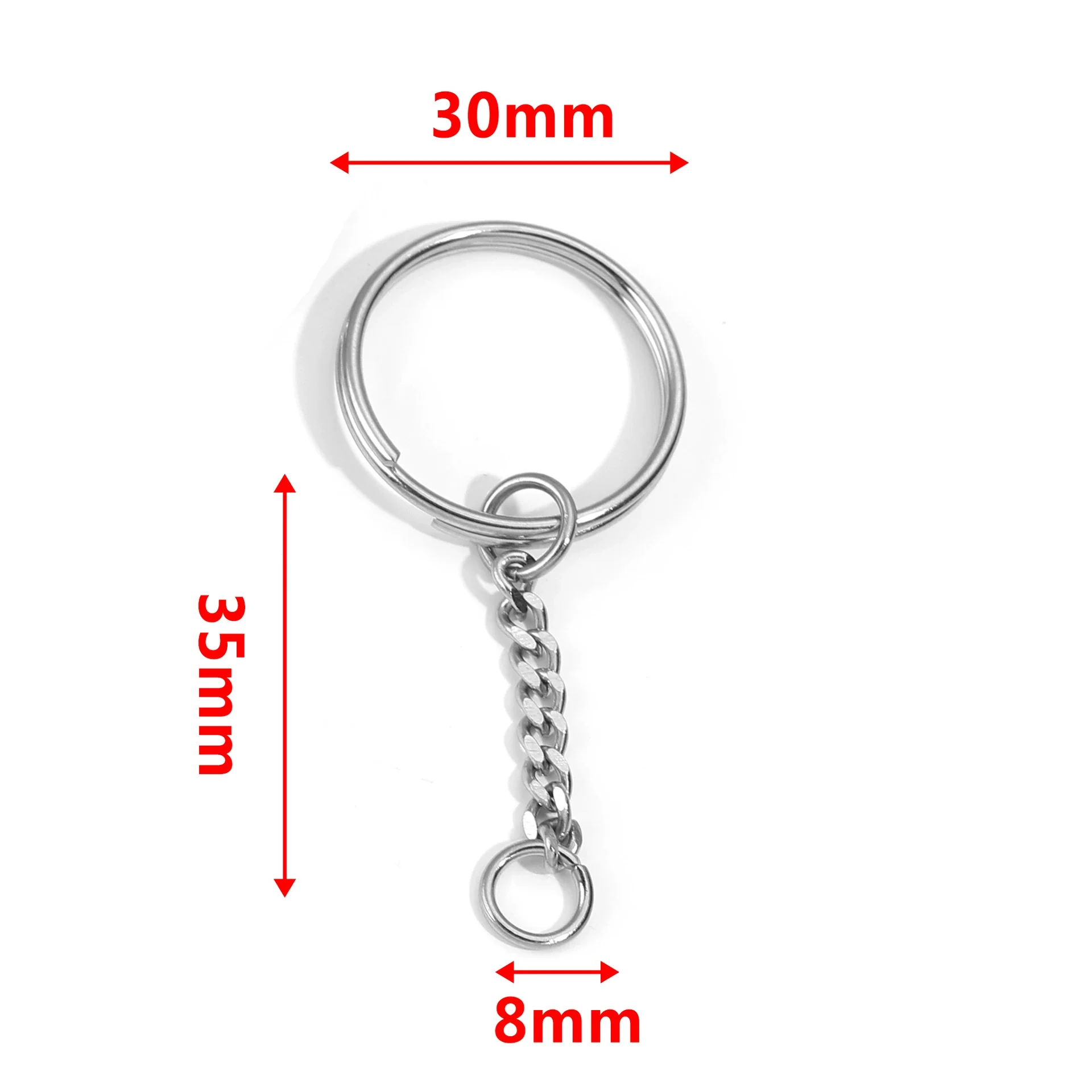 Wholesale Stainless Steel Key Chain Blank Pendant Accessories With Electroplating And Return Pattern For Diy - Image 24