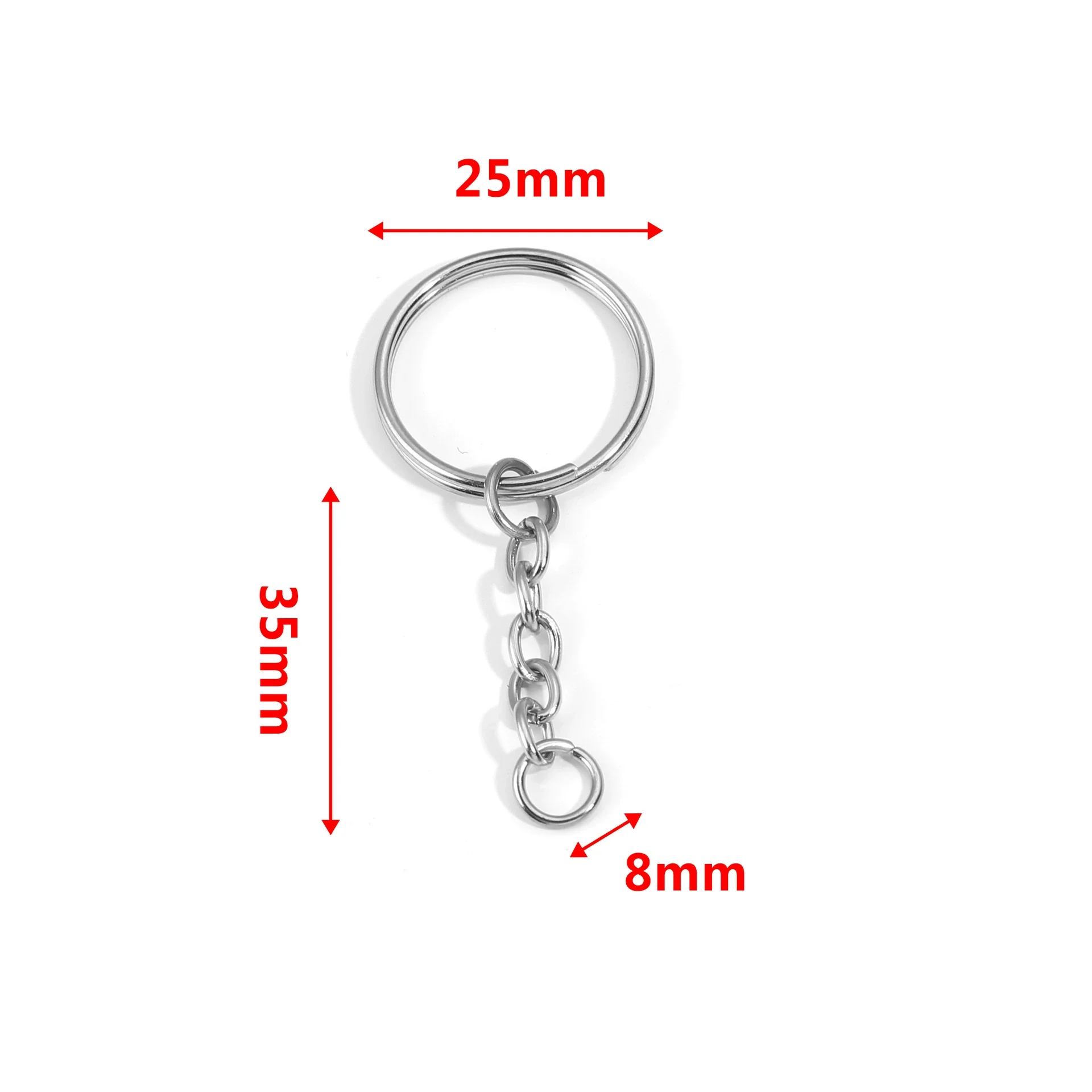 Wholesale Stainless Steel Key Chain Blank Pendant Accessories With Electroplating And Return Pattern For Diy - Image 6
