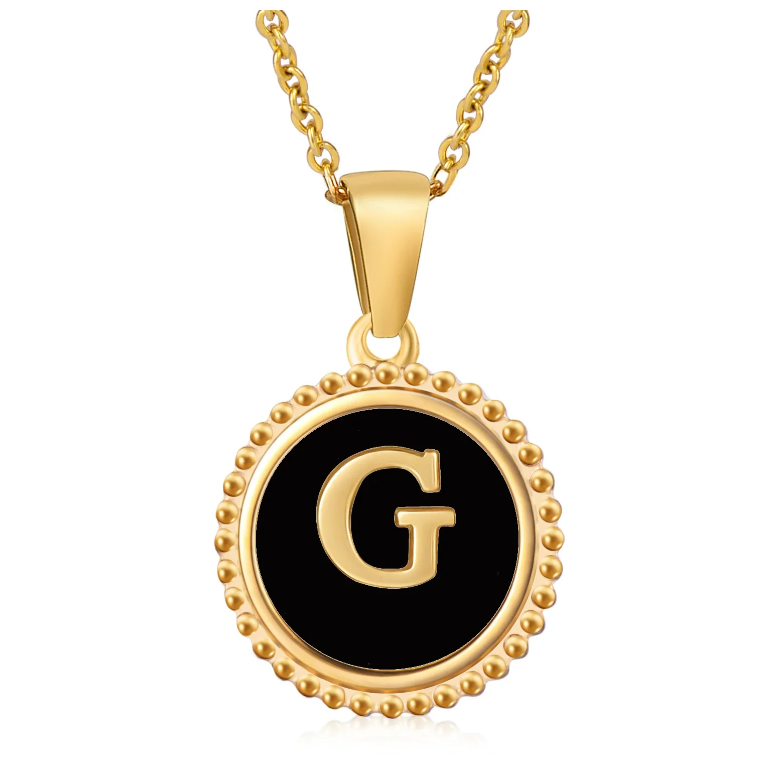 Wholesale 316L Stainless Steel Letter Pendant Necklace With Dripping Oil Design And Vacuum Electroplating In Furnace For Unisex - Image 12