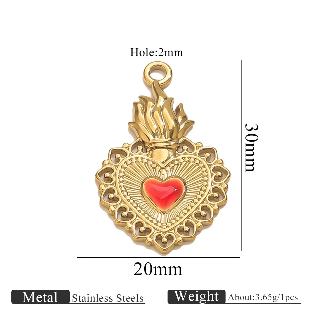 Wholesale Stainless Steel Light Luxury Heart Pendant Necklace For Women Electroplated Colorpreserving Diy - Image 20